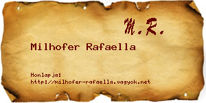 Milhofer Rafaella névjegykártya